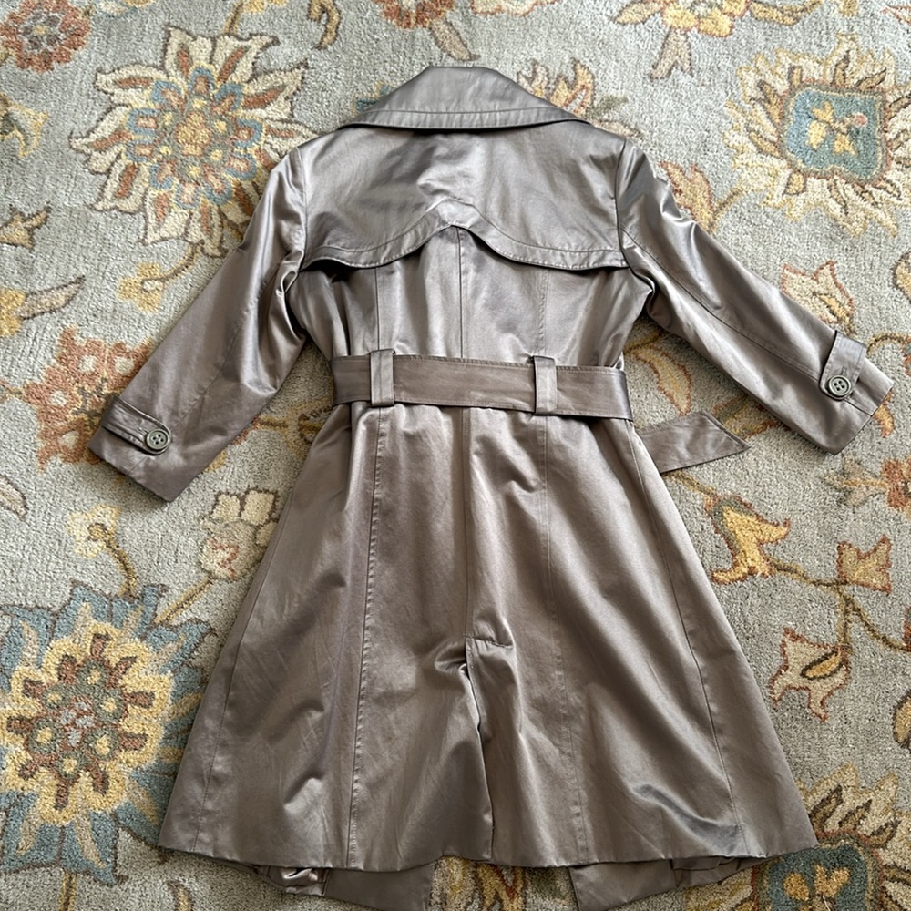 Tan/Olive BeBe Trench, Size S - Picture 4 of 8